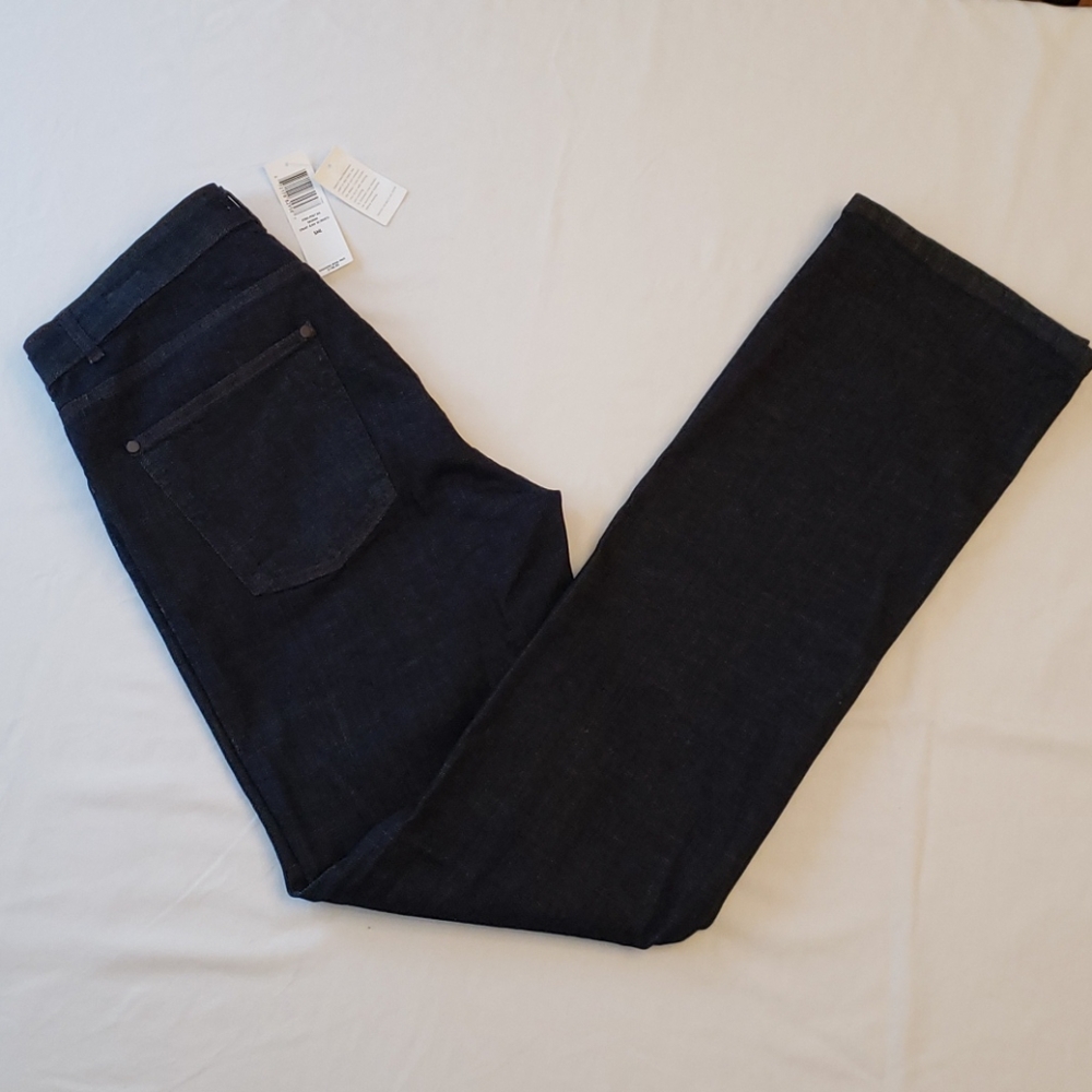 NWT Eileen Fisher Dark Wash Straight Jeans Small